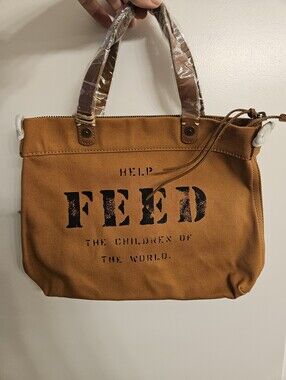 FEED Canvas Tote Bag in Rust Orange